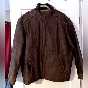 Jos. A. Bank Brown Genuine Leather Men’s Coat Jacket XL